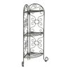 Verdigris Three-Shelf Corner Plant/Display Stand