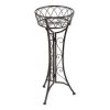 Black Iron Plant Stand with Basket