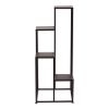 Modern Four-Tier Black Metal Plant Stand | Stylish Display Unit