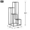 Modern Four-Tier Black Metal Plant Stand | Stylish Display Unit