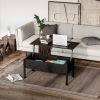 Modern Black Lift-Top Coffee Table | Hidden Storage | Functional Design