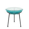 Teal Oval Patio Rocking Chair Bistro Set - 3-Piece Woven Design