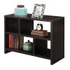 Modern 2-Shelf Console/Bookcase Table in Espresso Wood Finish