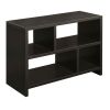 Modern 2-Shelf Console/Bookcase Table in Espresso Wood Finish