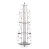 Ornate 4-Tier Metal Corner Bakers Rack | Elegant Kitchen & Dining Shelf