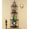 Ornate 4-Tier Metal Corner Bakers Rack | Elegant Kitchen & Dining Shelf