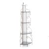 Ornate 4-Tier Metal Corner Bakers Rack | Elegant Kitchen & Dining Shelf