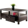 Modern Espresso 2 Drawer Coffee Table