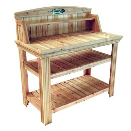 Cedar Wood Potting Bench: Natural Garden Work Table