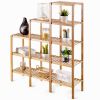 Bamboo Wood 5-Tier Versatile Bookcase/Plant Stand/Storage Rack | Natural