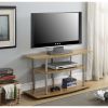 Light Oak Finish Modern Wood Metal TV Stand | Stylish Entertainment Center