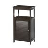 Modern Free Standing Bathroom Floor Cabinet in Espresso Wood Finish