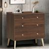 Espresso Modern FarmHome 4-Drawer Easy Glide Storage Dresser