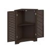 Espresso Corner 2 Door Space Saving Bathroom Storage Cabinet