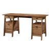 Farmhouse Rustic Oak Executive Desk | Filing Cabinets | Classic Elegance