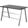 Modern Metal Frame Computer Desk | Sleek Black Laminate Top