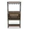 Farmhouse Oak Iron Baker's/Wine Storage Rack