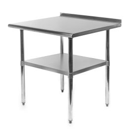 Heavy Duty 30 x 24 inch Stainless Steel Kitchen Prep Work Table w/Backsplash