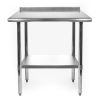 Heavy Duty 30 x 24 inch Stainless Steel Kitchen Prep Work Table w/Backsplash