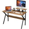 Modern 47-Inch Home Office Laptop Desk | Moveable Top Shelf