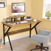 Modern 47-Inch Home Office Laptop Desk | Moveable Top Shelf