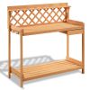 Functional Outdoor Wooden Garden Potting Bench with Storage Drawe