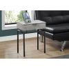 24in Modern End Table 1 Drawer Nightstand Grey with Black Metal Legs