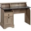 Rustic Oak Slat Top Computer Desk | Filing Cabinet | Stylish