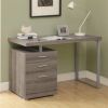 Modern Home Office Laptop Desk | Dark Taupe Wood Finish