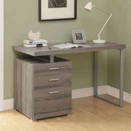 Modern Home Office Computer Desk | Dark Taupe | Left or Right Facing