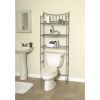 Nickel Finish Over-the-Toilet Bathroom Space Saver Tower Shelving Unit