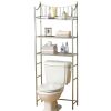 Nickel Finish Over-the-Toilet Bathroom Space Saver Tower Shelving Unit