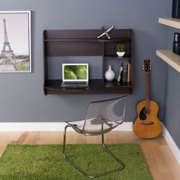 Espresso Wall-Mount Floating Laptop Desk | Modern Design