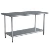 Stainless Steel Top Utility Table, Workbench, Prep Table 24 x 48 inch