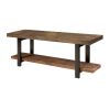 Modern Industrial Style Wood and Metal Accent/Entryway Bench