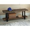 Modern Industrial Style Wood and Metal Accent/Entryway Bench