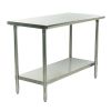 Stainless Steel Top, Food Safe Prep Table, Utility Table w/Adjustable Shelf