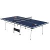 Tournament-Grade Blue Foldable Table Tennis Set: Paddles & Balls Included!