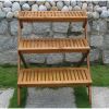 3-Tier Planter Stand in Eucalyptus Wood for Outdoor/Indoor Use