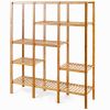 Eco-Friendly Bamboo 4-Shelf Bookcase Storage Rack