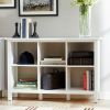 Adjustable Shelf 6-Cube Unit Sideboard in White