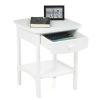 White Wood Contemporary 1-Drawer Nightstand/Side Table