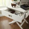 White Modern Bedroom Decor 1-Drawer Nightstand/End Table