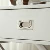 White Modern Bedroom Decor 1-Drawer Nightstand/End Table