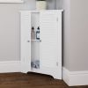 White Corner 2 Door Space Saving Bathroom Storage Cabinet