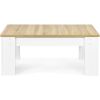 Farmhouse White Lift-Top Multi Purpose Coffee Table Laptop Desk