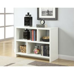 White 2-Shelf Modern Console Table