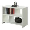 White 2-Shelf Modern Console Table