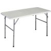 Lifetime 4' Fold-in-Half Table, White HDPE Plastic