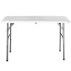 Lifetime 4' Fold-in-Half Table, White HDPE Plastic